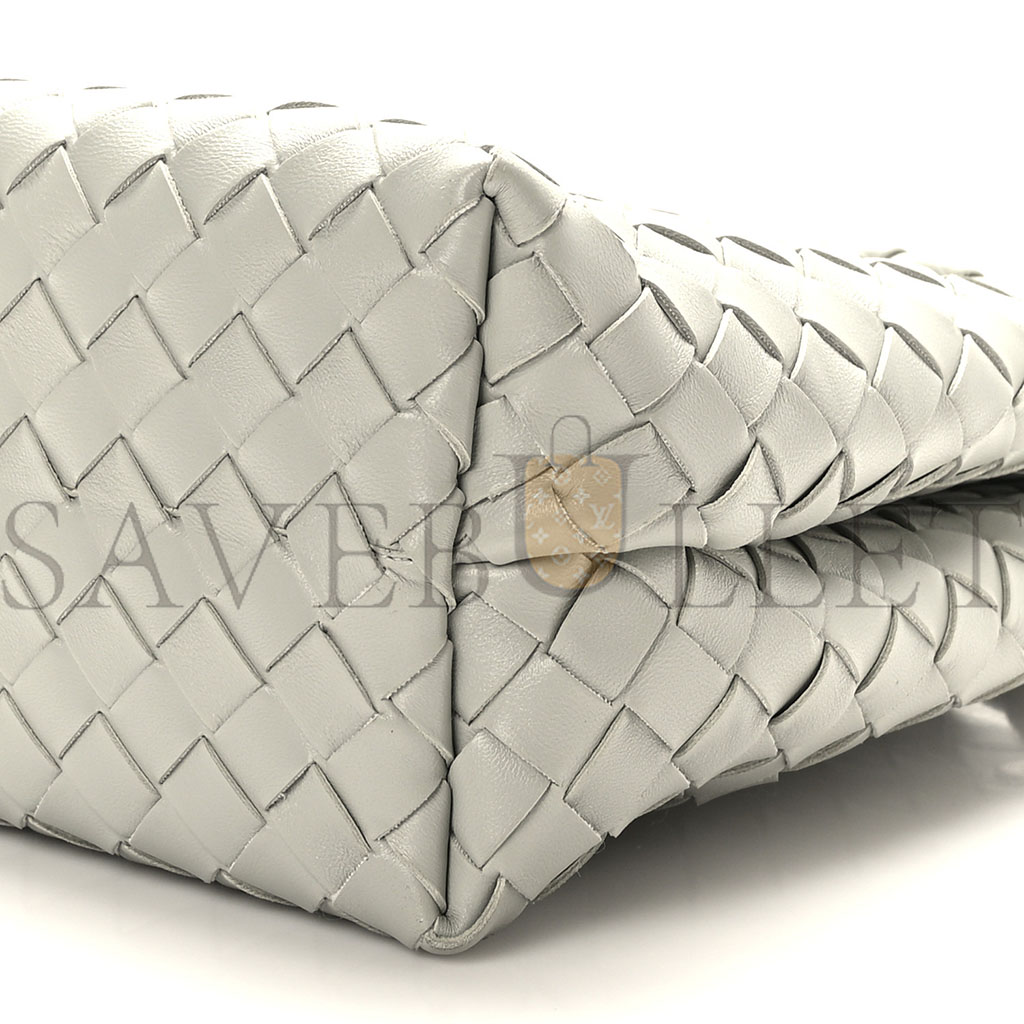 bo*te*ga Ve*ne*ta nappa intrecciato medium andiamo shoulder bag agate grey (32*25*11cm)